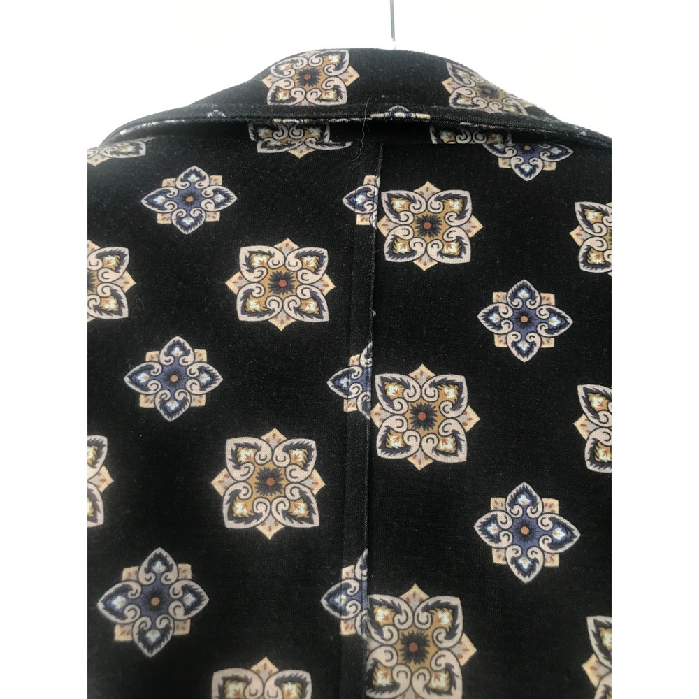 INSIGHT NEW YORK Black Floral Print Moto Jacket Blazer Womens Size 12 - Picture 7 of 9